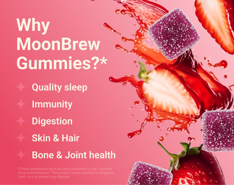 MoonBrew™  Sleep Gummies with Dual Magnesium & Daily Vitamins (Melatonin-Free)